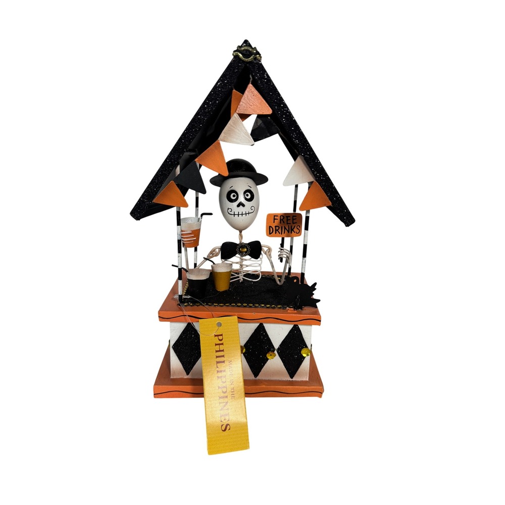 Halloween Skeleton Bartender Figurine Free Drinks Booth Philippines Handcrafted